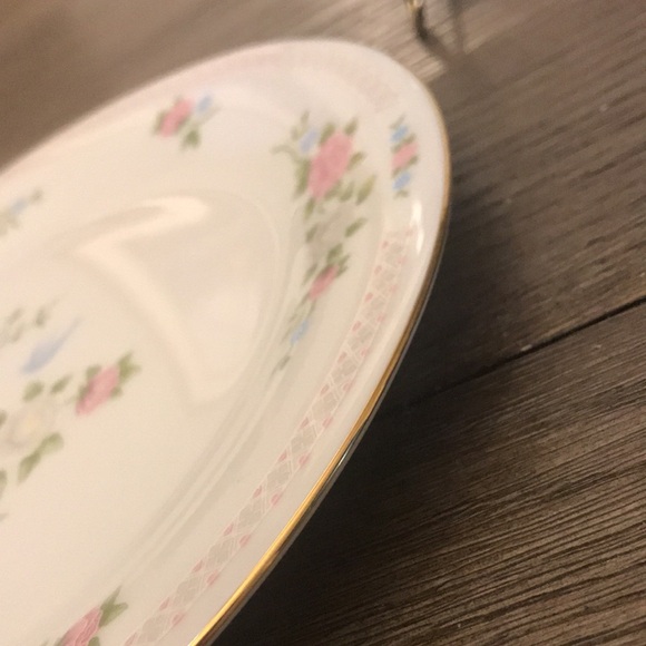 Crown Ming bird of paradise fine China 7 1/2” Salad bread plate set of three euc - Picture 4 of 6